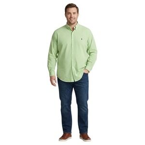 Ralph Lauren Men's Size 17-35 Green Check Long Sleeve Button Down Yarmouth Shirt